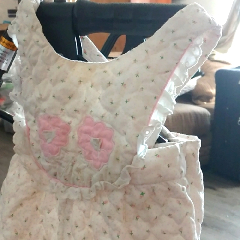 Vintage early 80s quilted jumper 18 mos.